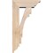Ekena Millwork Merced Traditional Smooth Bracket w/ Offset Brace, Douglas Fir, 5 1/2"W x 14"D x 26"H BKT0604X14X26MRC01SDF - alternate 3
